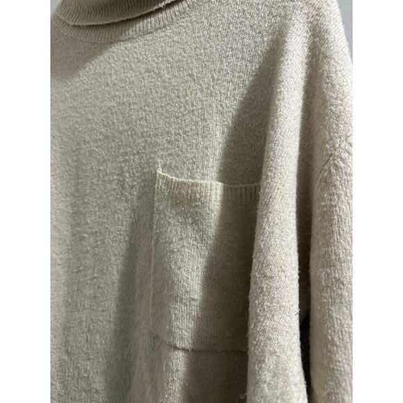 Oak and Fort cream neutral mock neck sweater wool blend size Small - Picture 2 of 6
